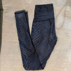 Black snakeskin patterned Leggings